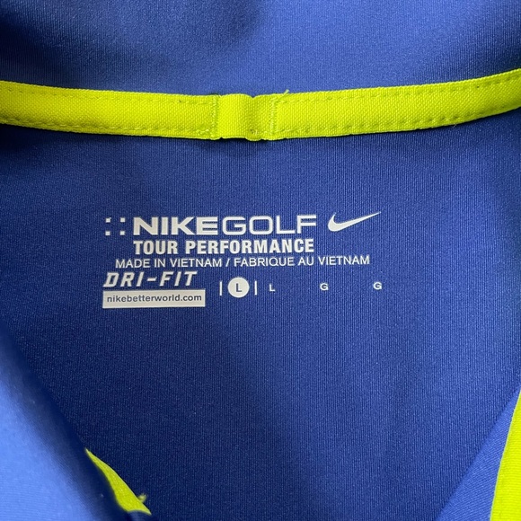 Nike Men's Size Large Blue Polo Golf Shirt Summer Athletic Athleisure Sporty - Picture 5 of 7
